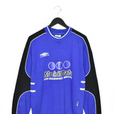 Vintage Umbro jumper longsleeve tee pullover sweatshirt in blue and black