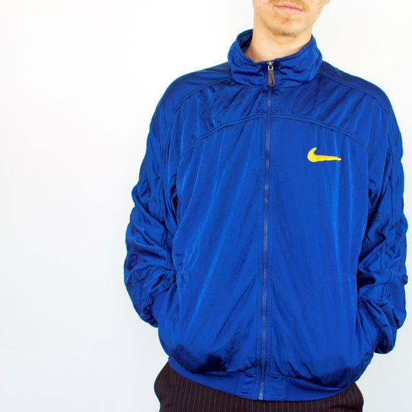 Vintage Nike tracksuit track jacket fleece windbreaker in blue