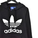 Vintage Adidas hoodie long sleeve sweatshirt jumper in black