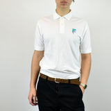 Vintage Russell Polo shirt tee top blouse in white