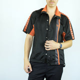 Vintage Sergio Tacchini short sleeved tracksuit track jacket fleece windbreaker in black