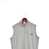 Vintage Nike sweater vest sleeveless sweater jacket zip up jacket tank top gilet vest fleece in grey and red