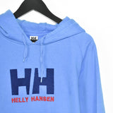 Vintage Helly Hansen hoodie pullover sweatshirt windbreaker fleece track jacket in light blue