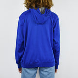 Reebok hoodie sweater sweatshirt jumper in blue, shinny material