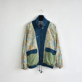 Vintage Ellesse windbreaker jacket bomber zip up track jacket fleece sweatshirt longsleeve tee pullover jumper in lighter blue, green and yellow