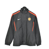 Vintage Nike Manchester United zip up windbreaker tracksuit track jacket trackie sweater jumper sweatshirt pullover long sleeve in dark grey