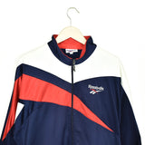 Vintage Reebok tracksuit trackie jacket zip up sweater in white red and dark blue