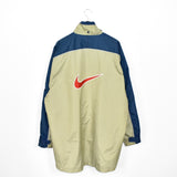 Vintage Nike zip up windbreaker tracksuit track jacket trackie sweater jumper sweatshirt pullover long sleeve in green and blue