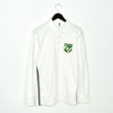 Vintage United colours of Benetton long sleeve polo shirt t-shirt pullover in white