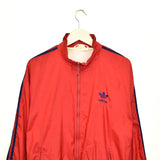 Vintage adidas tracksuit trackie jacket zip up sweater in red and dark blue