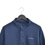 Vintage Pierre Cardin jumper fleece sweatshirt tracksuit track jacket trackie pullover long sleeve in dark blue