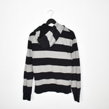 Vintage Polo Ralph Lauren hoodie long sleeve sweatshirt jumper in black and grey