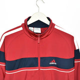 Vintage Adidas tracksuit trackie jacket zip up sweater in red dark blue and white