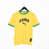 Vintage Puma t-shirt tee blouse top in yellow and green