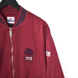 Vintage Ionsdale bomber jacket zip up track jacket windbreaker sweatshirt longsleeve tee pullover jumper maroon