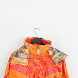 Vintage Ellesse windbreaker tracksuit track jacket trackie sweater jumper pullover sweatshirt long sleeve in bright orange