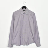 Vintage Valentino formal button up shirt long sleeve top in purple and white stripes