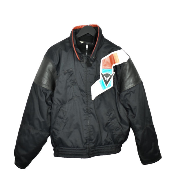 Vintage Dainese biker jacket windbreaker tracksuit track jacket trackie sweater jumper sweatshirt pullover long sleeve in black