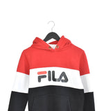Vintage Fila hoodie long sleeve sweatshirt tracksuit fleece windbreaker jumper in black white and red
