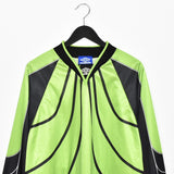 Vintage Umbro long sleeve shirt tee blouse jumper sweatshirt top in neon green and black