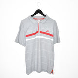 Vintage Nike polo shirt tee blouse top in grey red and white