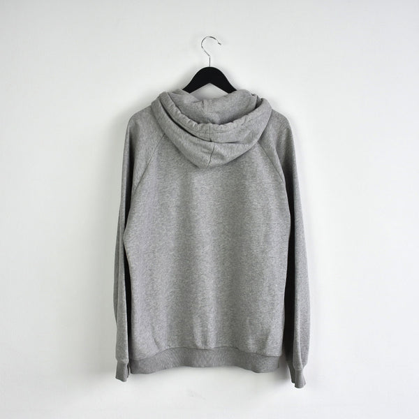 Vintage Adidas hoodie pullover sweatshirt windbreaker fleece track jacket jumper in black and grey