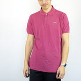 Vintage Lacoste 90s style polo shirt t-shirt pullover in pink