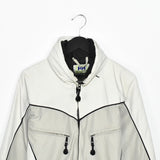 Vintage Helly Hansen jacket bomber zip up track jacket windbreaker sweatshirt longsleeve tee pullover jumper in milky white/grey