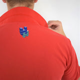 VINTAGE ORANGE NIKE POLLO SHIRT WITH EMBROIDERY ON THE BACK