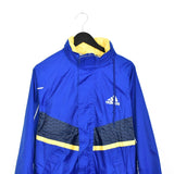 Vintage Adidas zip up windbreaker tracksuit track jacket trackie sweater jumper sweatshirt pullover long sleeve in blue and yellow