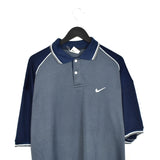 Vintage Nike polo shirt tee blouse top in blue