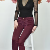 Zara jeans trousers pants joggers in maroon 💗