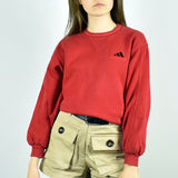 Vintage Adidas sweatshirt hoodie jumper sweater pullover in red