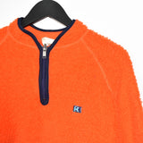 Vintage Helly Hansen quarter zip up fleece jumper longsleeve tee pullover sweatshirt in orange