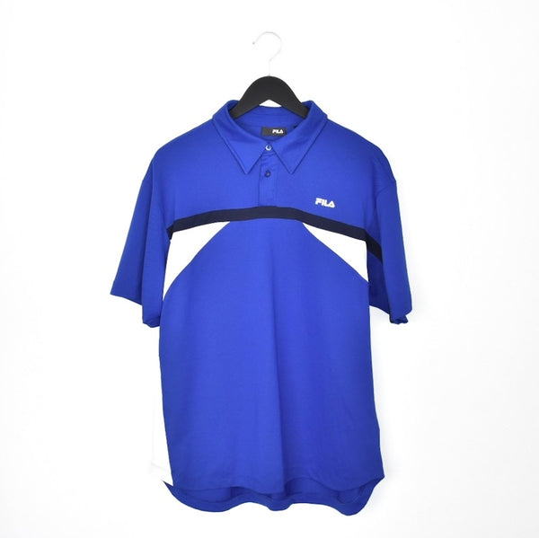 Vintage Fila polo shirt tee blouse top in blue