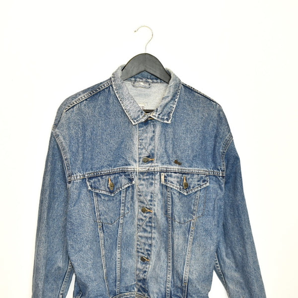 Vintage Mustang denim jacket coat bomber jacket in blue