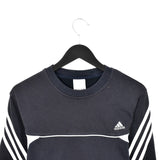 Vintage Adidas jumper hoodie pullover sweatshirt windbreaker track jacket in dark grey and white