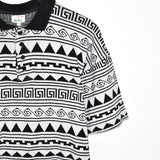 Vintage WitBoy polo shirt tee blouse top in black and grey