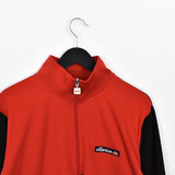 Vintage Ellesse track jacket longsleeve tee pullover windbreaker sweatshirt in red black and white