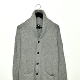 Vintage button up sweater sweatshirt jumper in brand h&m in grey