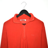 Vintage Fila quarter zip up sweatshirt pullover jumper hoodie in red