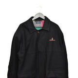 Vintage GANT bomber jacket windbreaker fleece track jacket in dark blue with a plaid inside