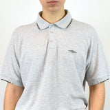 Vintage Umbro polo shirt top tee in gray