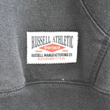 Vintage Russel athletic soft track hoodie jacket jumper longsleeve tee pullover sweatshirt fleece in black