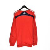 Vintage Adidas jumper hoodie pullover sweatshirt windbreaker track jacket in red white and dark blue