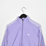 Vintage Adidas track jacket windbreaker zip up hoodie pullover sweatshirt top jumper in purple and black