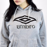 Vintage Umbro hoodie jumper sweatshirt sweater pullover in gray