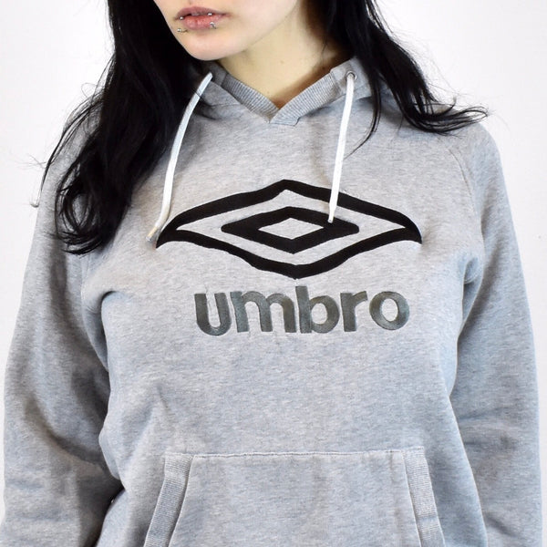 Vintage Umbro hoodie jumper sweatshirt sweater pullover in gray
