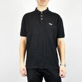 Vintage Fila polo shirt t shirt pullover in black