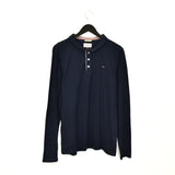Vintage Tommy Hilfiger long sleeve polo shirt t-shirt pullover in navy blue